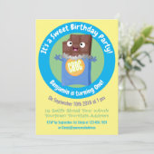 Cute chocolade bar cartoon kaart (Staand voorkant)