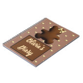 Cute chocolade beer gepersonaliseerde notitieboek (Linkerzijde)