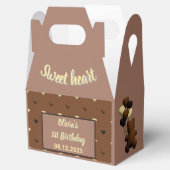 Cute chocolade beer Verjaardag favorietendoos Bedankdoosjes (Geopend)