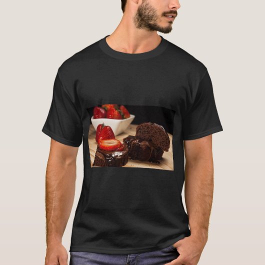 Cute Chocolade Cake Liefhebber T-shirt (Voorkant)