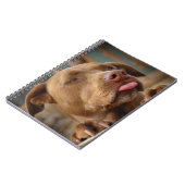 Cute chocolade Lab Pit Mix Dog Notitieboek (Linkerzijde)