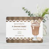 Cute chocolade millkshake alle feestdagen kaart (Staand voorkant)