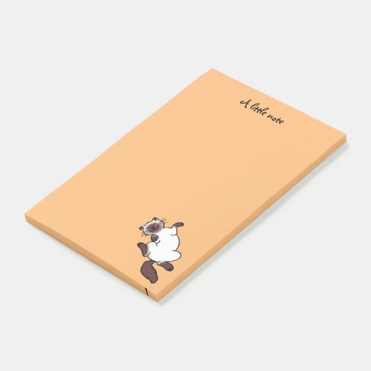 Cute chocolade point Siamese cat Post-it® Notes (Schuin)