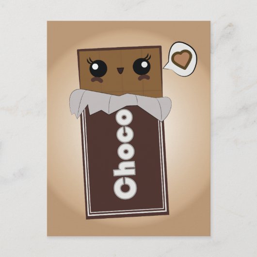 Cute Chocolate Bar Briefkaart (Voorkant)
