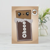 Cute Chocolate Bar-uitvindingen Kaart (Staand voorkant)