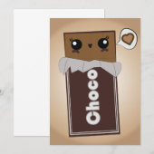 Cute Chocolate Bar-uitvindingen Kaart (Voorkant / Achterkant)