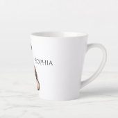 Cute Chocolate Brown Teddy Bear Latte Mok (Rechts)