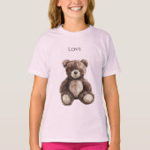 Cute Chocolate Brown Teddy Bear T-shirt (Voorkant)