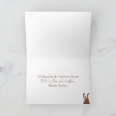 Cute Chocolate Bunny and Easter Happy Easter Feestdagen Kaart (Binnen)