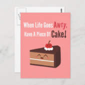 Cute Chocolate Cake met Funny, maar True Quote Briefkaart (Voorkant / Achterkant)