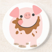 Cute Chocolate Cartoon Onderzetter (Voorkant)