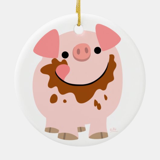 Cute Chocolate Cartoon Ornament (Achterkant)