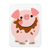 Cute Chocolate Cartoon Pig Flexible Magnet Magneet (Verticaal)
