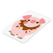 Cute Chocolate Cartoon Pig Flexible Magnet Magneet (Linkerzijde)