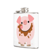 Cute Chocolate Cartoon Pig Hip Flask Heupfles (Links)