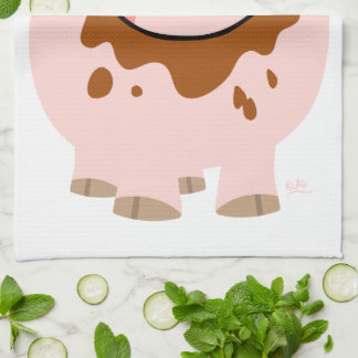 Cute Chocolate Cartoon Pig Kitchen Towel Theedoek