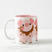 Cute Chocolate Cartoon Pig Mok (Links)