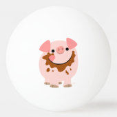 Cute Chocolate Cartoon Pig Ping Pong Ball (Voorkant)