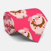 Cute Chocolate Cartoon Stropdas (Opgerold)