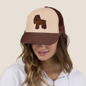 Cute Chocolate Cocker Spaniel Cartoon Trucker Pet (In situ)