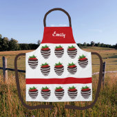 Cute Chocolate Covered Strawberry Pattern Schort