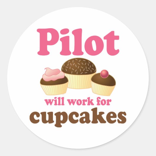 Cute Chocolate Cupcake Occupot Ronde Sticker (Voorkant)