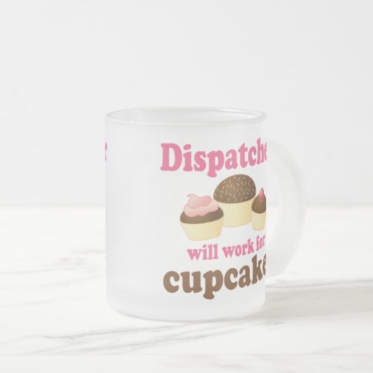 Cute Chocolate Cupcakes Dispatcher Matglas Koffiemok (Voorkant rechts)