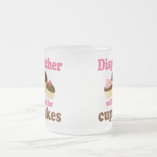 Cute Chocolate Cupcakes Dispatcher Matglas Koffiemok (Center)