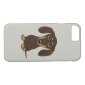 Cute Chocolate Dachshund | Cartoon Wiener Dog Case-Mate iPhone Case (Achterkant (Horizontaal))