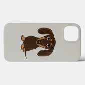 Cute Chocolate Dachshund | Cartoon Wiener Dog Case-Mate iPhone Case (Achterkant (horizontaal))