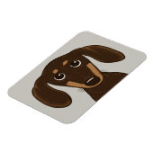 Cute Chocolate Dachshund | Cartoon Wiener Dog Magneet (Linkerzijde)