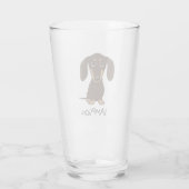 Cute Chocolate Dachshund | Wiener Dog Persoonlijk Glas (Achterkant)