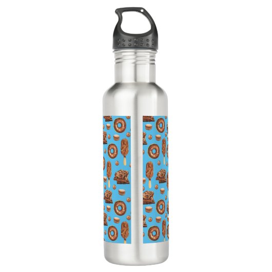 Cute Chocolate Ice Cream Donuts Monogram Waterfles (Achterkant)