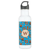 Cute Chocolate Ice Cream Donuts Monogram Waterfles (Voorkant)