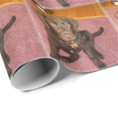 Cute Chocolate Lab Cadeaupapier (Rol Hoek)