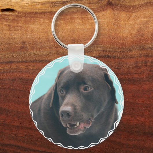 Cute Chocolate Lab Sleutelhanger (Voorkant)