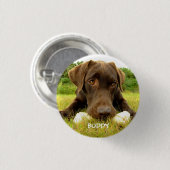 Cute Chocolate Labrador Custom Ronde Button 3,2 Cm (Voorkant /achterkant)