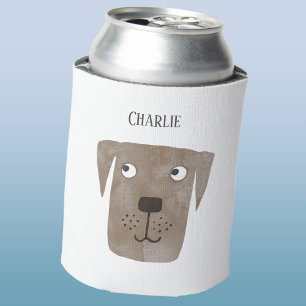 Cute Chocolate Labrador Retriever Dog Aangepaste n Blikjeskoeler