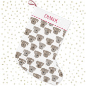 Cute Chocolate Labrador Retriever Dog Aangepaste n Kleine Kerstsok