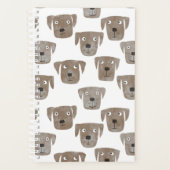 Cute Chocolate Labrador Retriever Dog Art Planner (Voorkant)