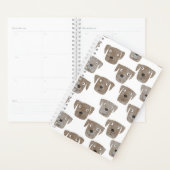 Cute Chocolate Labrador Retriever Dog Art Planner (Display)