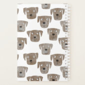 Cute Chocolate Labrador Retriever Dog Art Planner (Achterkant)