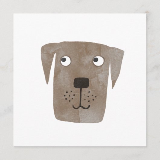 Cute Chocolate Labrador Retriever Dog Birthday Advieskaart (Voorkant)