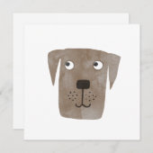 Cute Chocolate Labrador Retriever Dog Birthday Advieskaart (Voorkant / Achterkant)