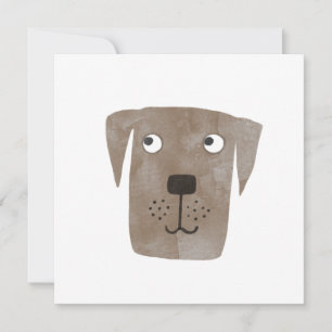 Cute Chocolate Labrador Retriever Dog Birthday Advieskaart