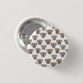 Cute Chocolate Labrador Retriever Dog Button (Voorkant /achterkant)