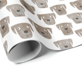 Cute Chocolate Labrador Retriever Dog Patroon Cadeaupapier (Rol Hoek)