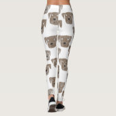 Cute Chocolate Labrador Retriever Dog Patroon Leggings (Achterkant)