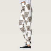 Cute Chocolate Labrador Retriever Dog Patroon Leggings (Links)