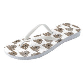 Cute Chocolate Labrador Retriever Dog Patroon Teenslippers (Schuin)